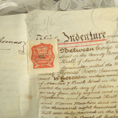 oud perkamenten document uit 1862