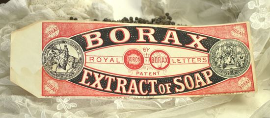 vintage label borax zeep