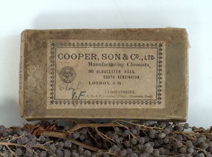 vintage verpakking medicijn omhulsels van Cooper &Son Londen