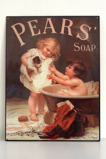 brocante reclamebord pears soap