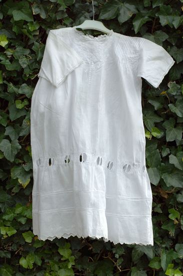 vintage wit katoenen jurkje