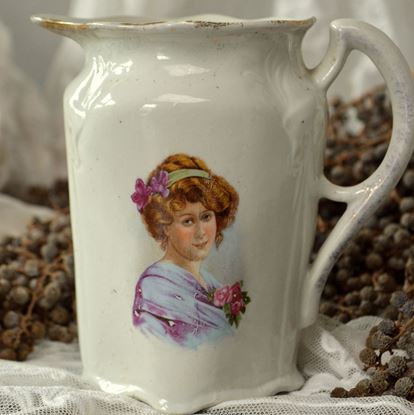 Picture of BROCANT PORCELAIN CAN WITH IMAGE YOUNG LADY