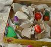 Picture of BOX OF VINTAGE CHRISTMAS LIGHTS AND CHRISTMAS DECORATIONS