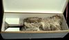 antieke veren waaier met originele doos