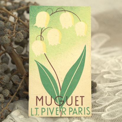 vintage parfumkaartje van Muguet L.T.piver Paris