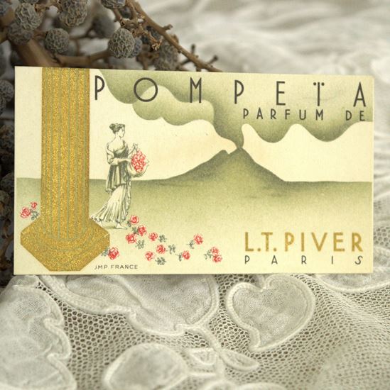 vintage parfumkaartje parfum de pompeia.lt.piver.paris