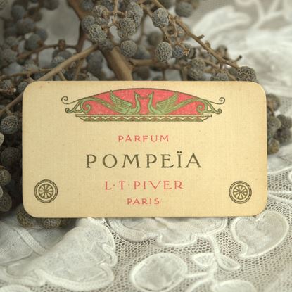 vintage pompeia parfumkaartje