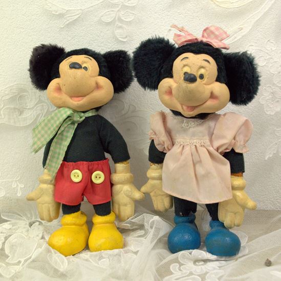 vintage Mickey&Minnie poppen