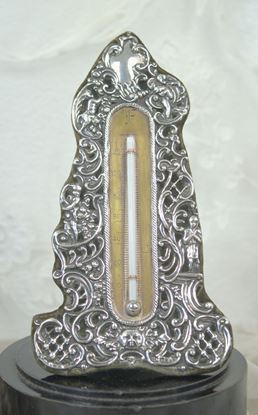 antiek zilveren thermometer