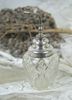 antiek parfumverstuiver met zilveren rand