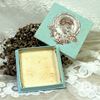 vintage vierkant snoepjesdoosje met afbeelding kindje