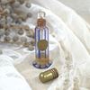 vintage glazen blauw gestreept parfumflesje
