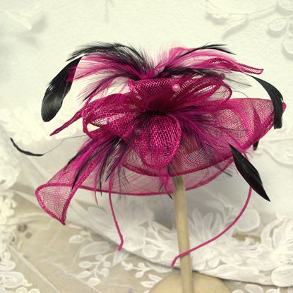 vintage paarse haarband met haar accessoire met veren